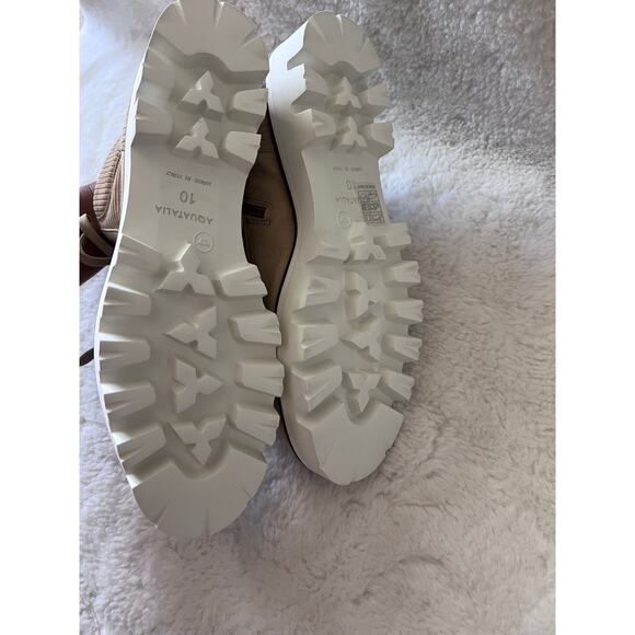 Aquatalia Tan Suede Corduroy Ankle Boots Size 10 Made in Italy $525 Retail - Picture 11 of 11